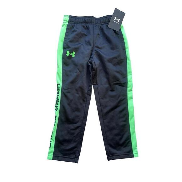 Under Armour Other - Under Armour Track Pants Boys 4 Black Performance Logo Graphic Pocket Activewear